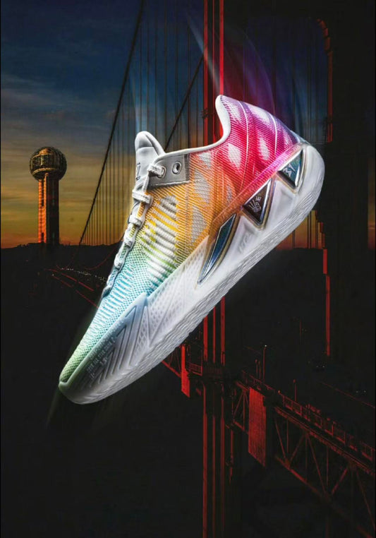 ANTA KT11 Sti11 Klay クレイ・トンプソン バスケットボールシューズ ホワイト スペクトル グラデーション 側面