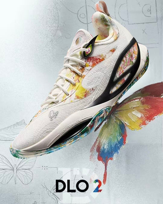 Way of Wade DLo 2 カンバス D'Angelo Russell PE バスケットボールシューズ クリームホワイト マルチカラー 側面
