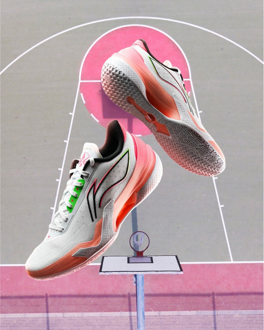 Li-Ning Liren 5 Low Polar Day バスケットボールシューズ ホワイト レッド ブラック 側面