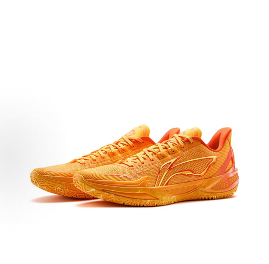 Li-Ning Liren 6 V2 Sunlight バスケットボールシューズ オレンジ イエロー レッド グラデーション 側面