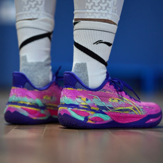Li-Ning LiRen 6 V2 Down 着用 コート ピンク