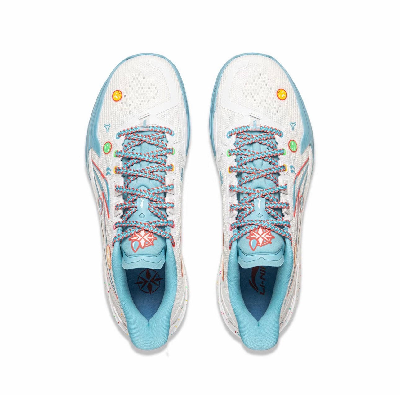 Li-Ning Liren 6 V2 E Person 上面 トップビュー ホワイト スカイブルー
