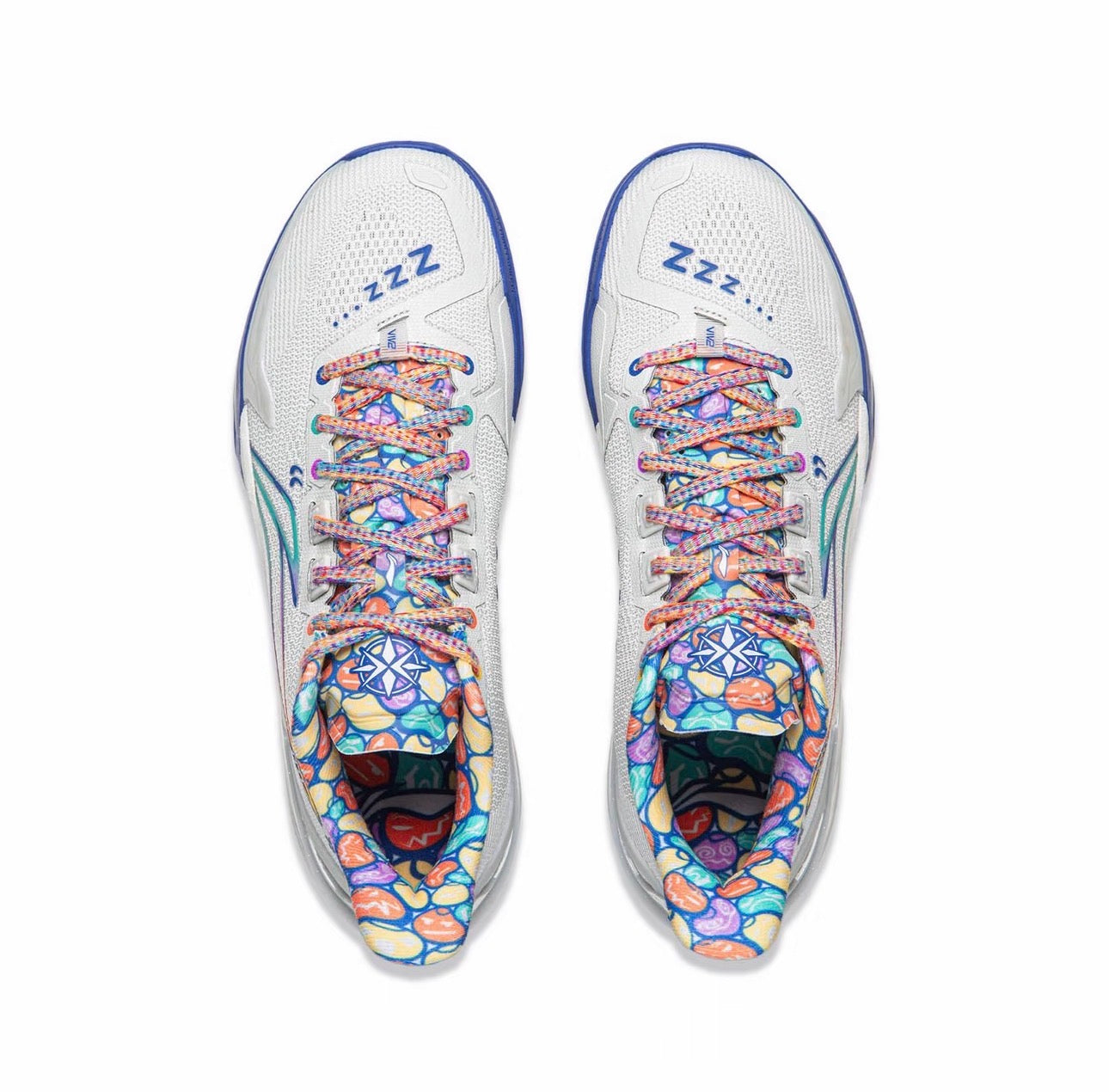 Li-Ning Liren 6 V2 I Person 上面 トップビュー 花柄シュータン マルチカラー