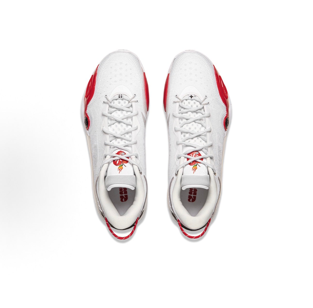 Li-Ning Wade All City 14 ENCORE Apple 上面 トップビュー ホワイト レッドアクセント
