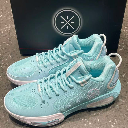 リーニン Wade Shadow 7 ミント アイシーブルー グラデーション ニットアッパー 接写