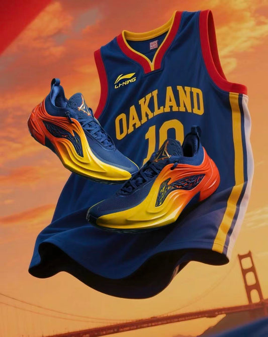 Li-Ning JB4 Bay Area Blade ジミー・バトラー バスケットボールシューズ ネイビー シルバー 側面