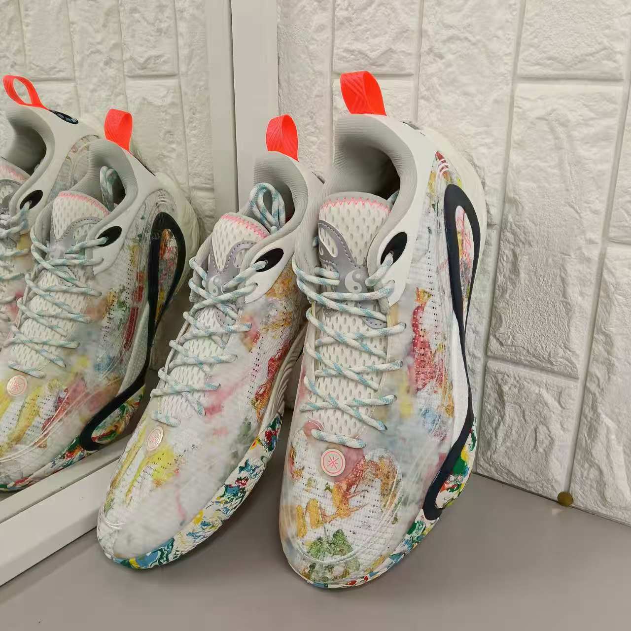 Way of Wade DLo 1 カンバス ブラッシュストローク グラフィック 息子の絵 アッパー 接写