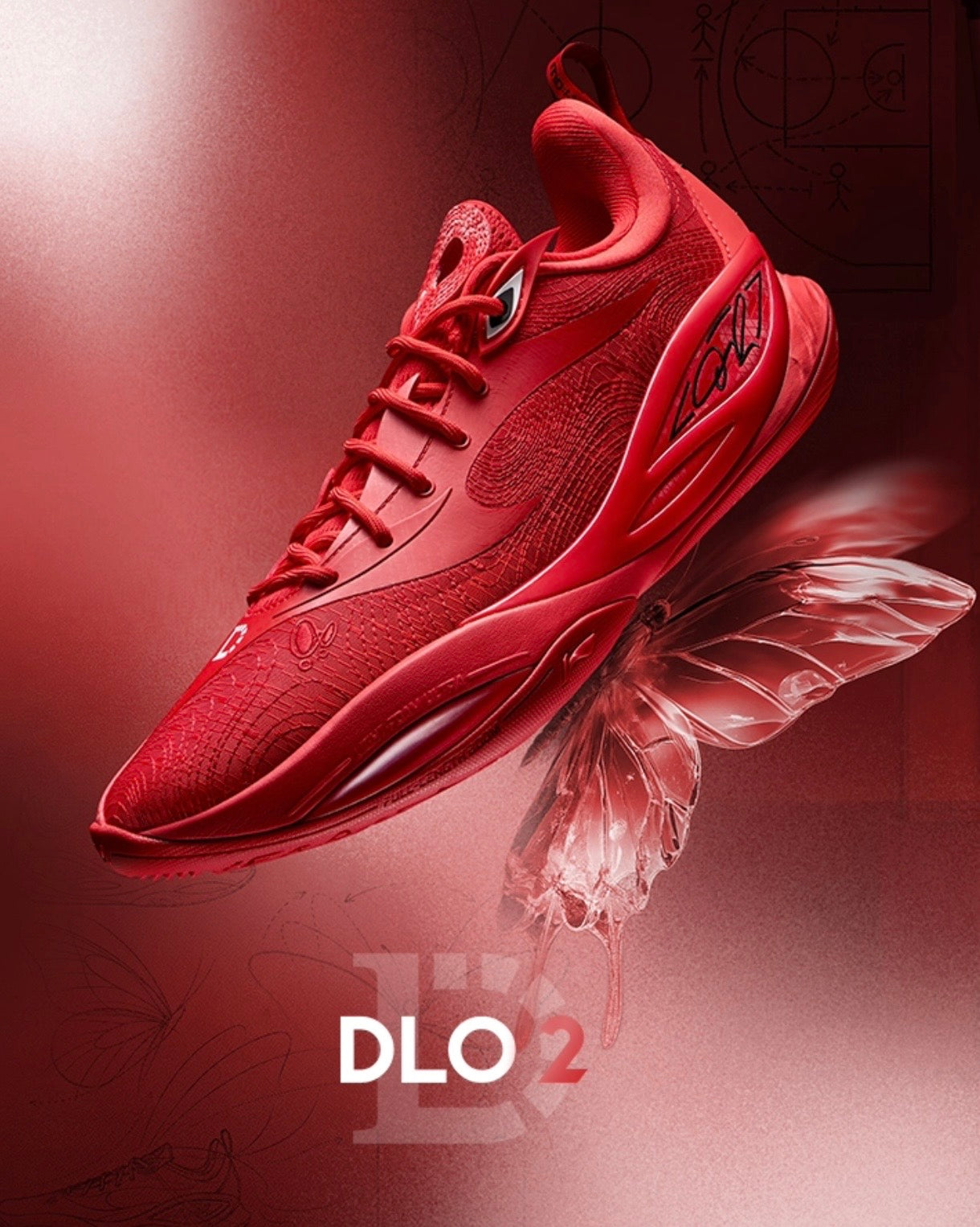 リーニン DLo 2 Flame ディアンジェロ・ラッセル バッシュ オールレッド モノクロマティック 正面