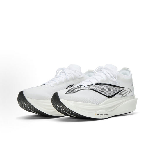 リーニン 飛電6 FEIDIAN 6 ELITE White Black 大迫傑 着用シリーズ ランニングシューズ ホワイト ブラック 側面