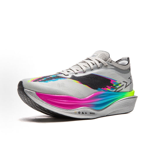 リーニン 飛電6 FEIDIAN 6 ELITE Gray Pink 大迫傑 着用シリーズ ランニングシューズ グレー マルチカラー 側面