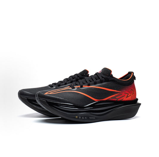 リーニン 飛電6 FEIDIAN 6 ELITE Black Red 大迫傑 着用シリーズ ランニングシューズ ブラック レッド オレンジ 側面