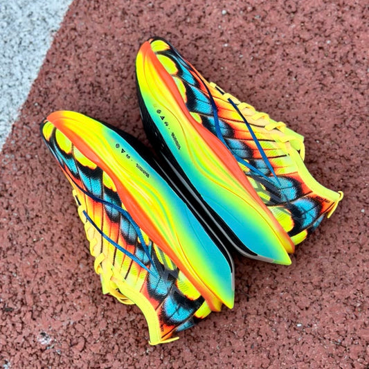 リーニン 飛電6 FEIDIAN 6 ELITE Yellow Blue 破茧成蝶 着用 バタフライ マラソン ランニング