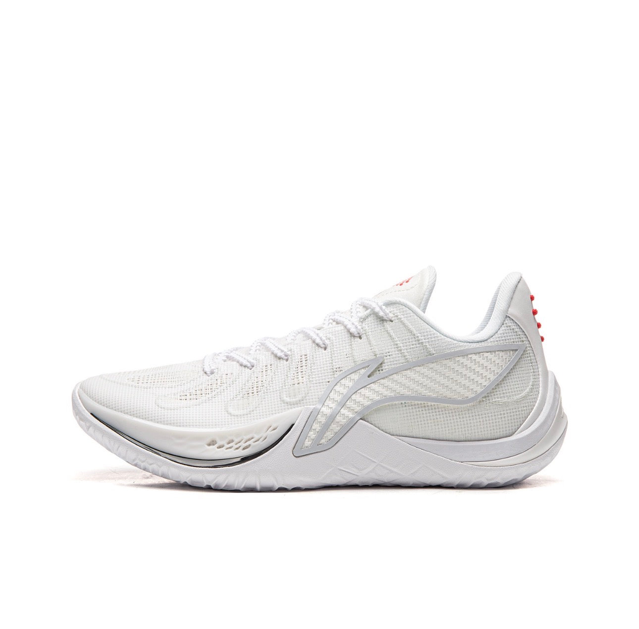 Sonic 14 White レッド アクセント ヒール 接写