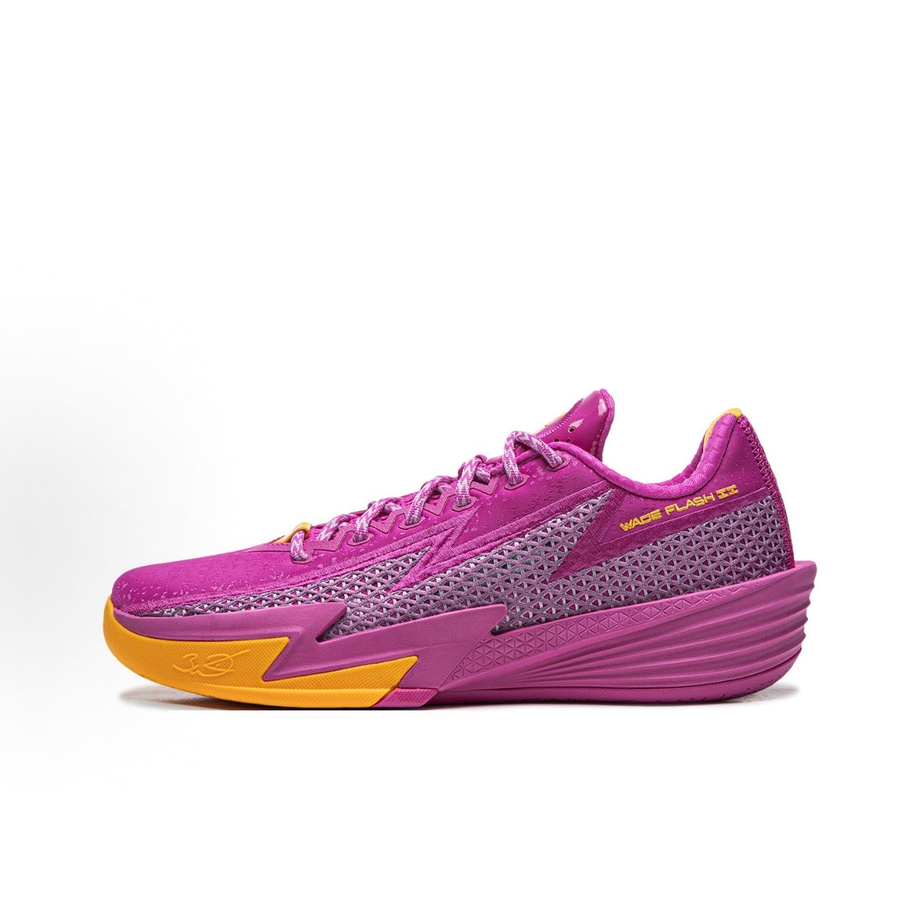 Wade Flash 2 Afterglow フラッシュ パターン マゼンタ パープル アッパー 接写