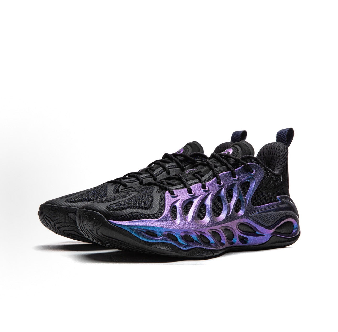 Li-Ning BadFive Hunting 2 Super ブラック×パープル×ブルー イリデッセント 側面