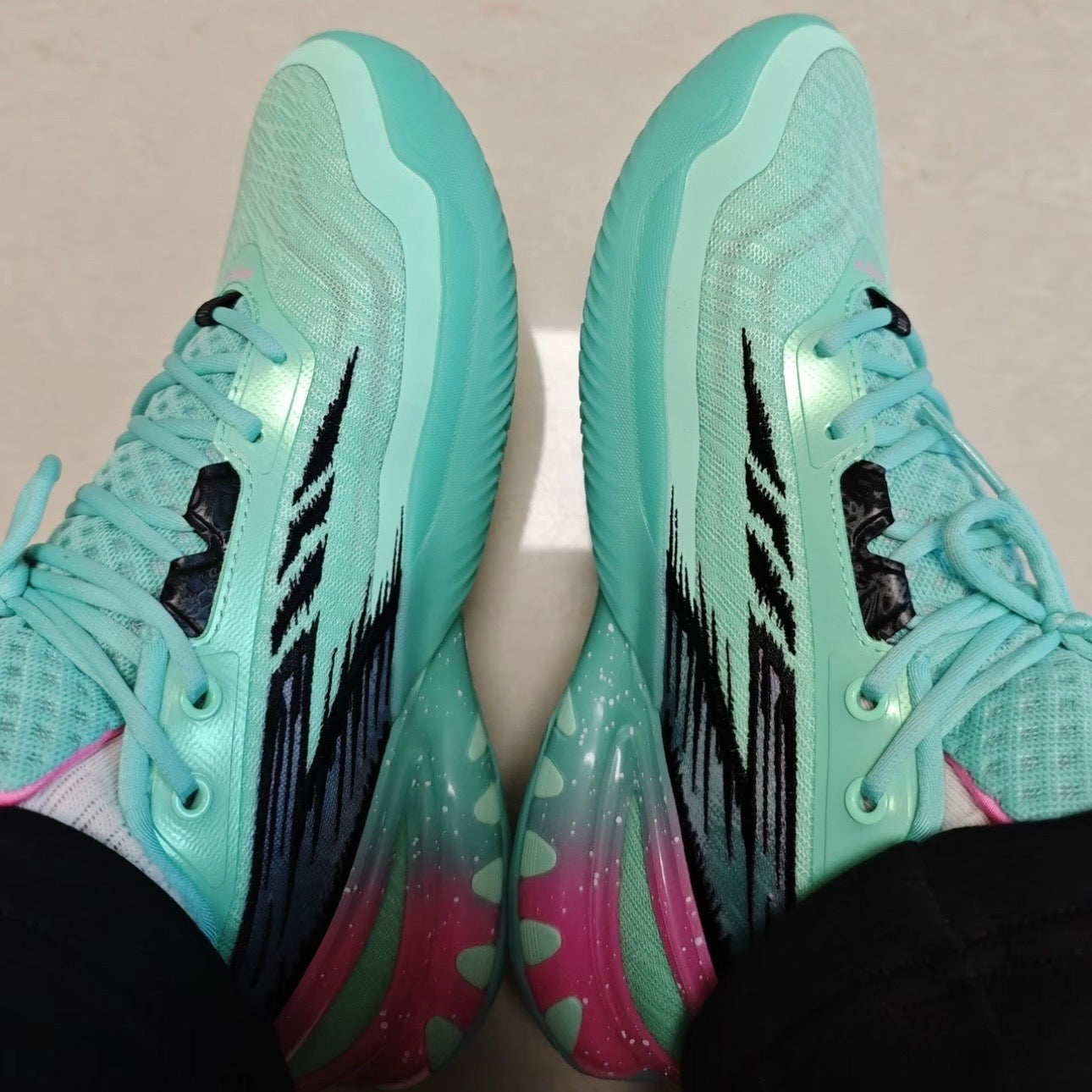ANTA ZAP 3 Green Pink クリスマス限定 着用 コート グリーン×ピンク