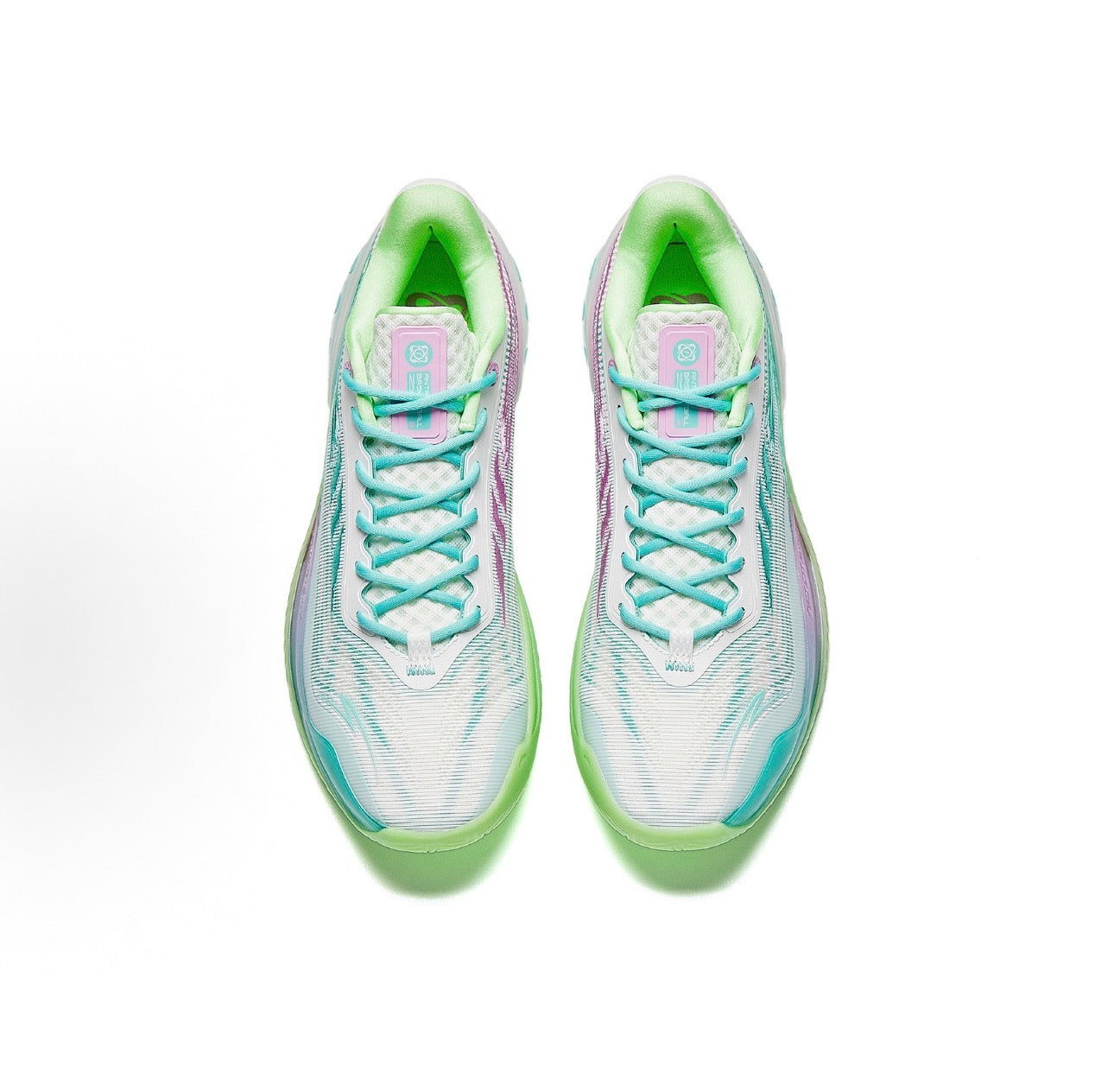 ZAP 3 White Green ミントグリーン ウェーブ アッパー 接写