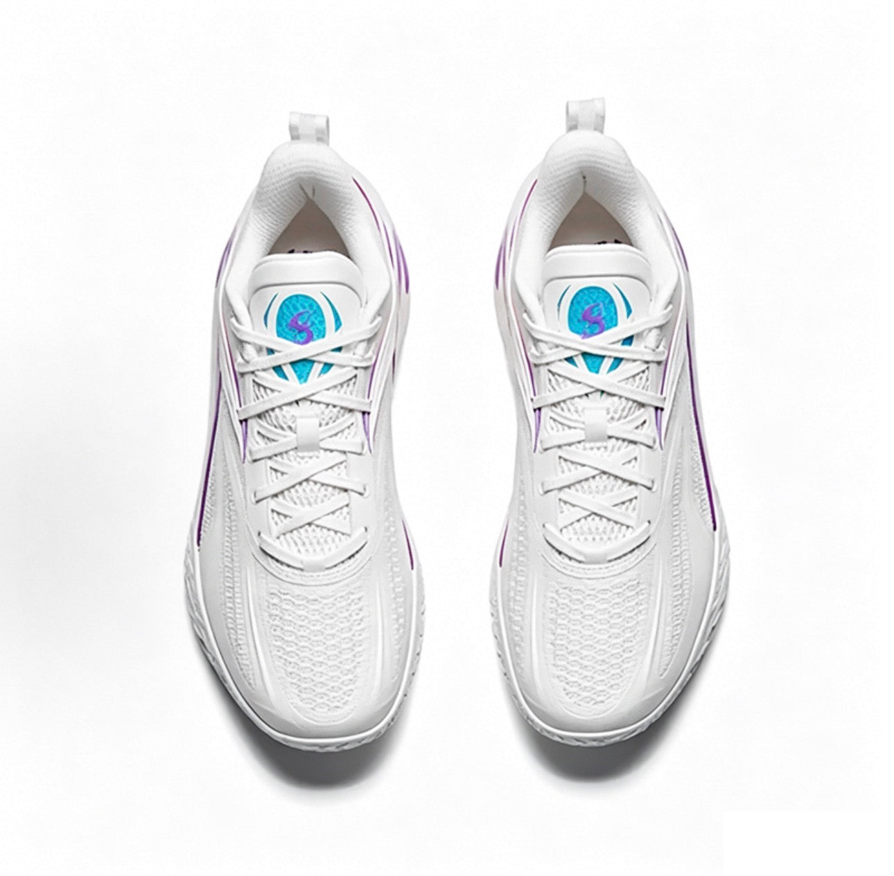 Shock Wave 8 White Purple パープル ウェーブライン アッパー 接写