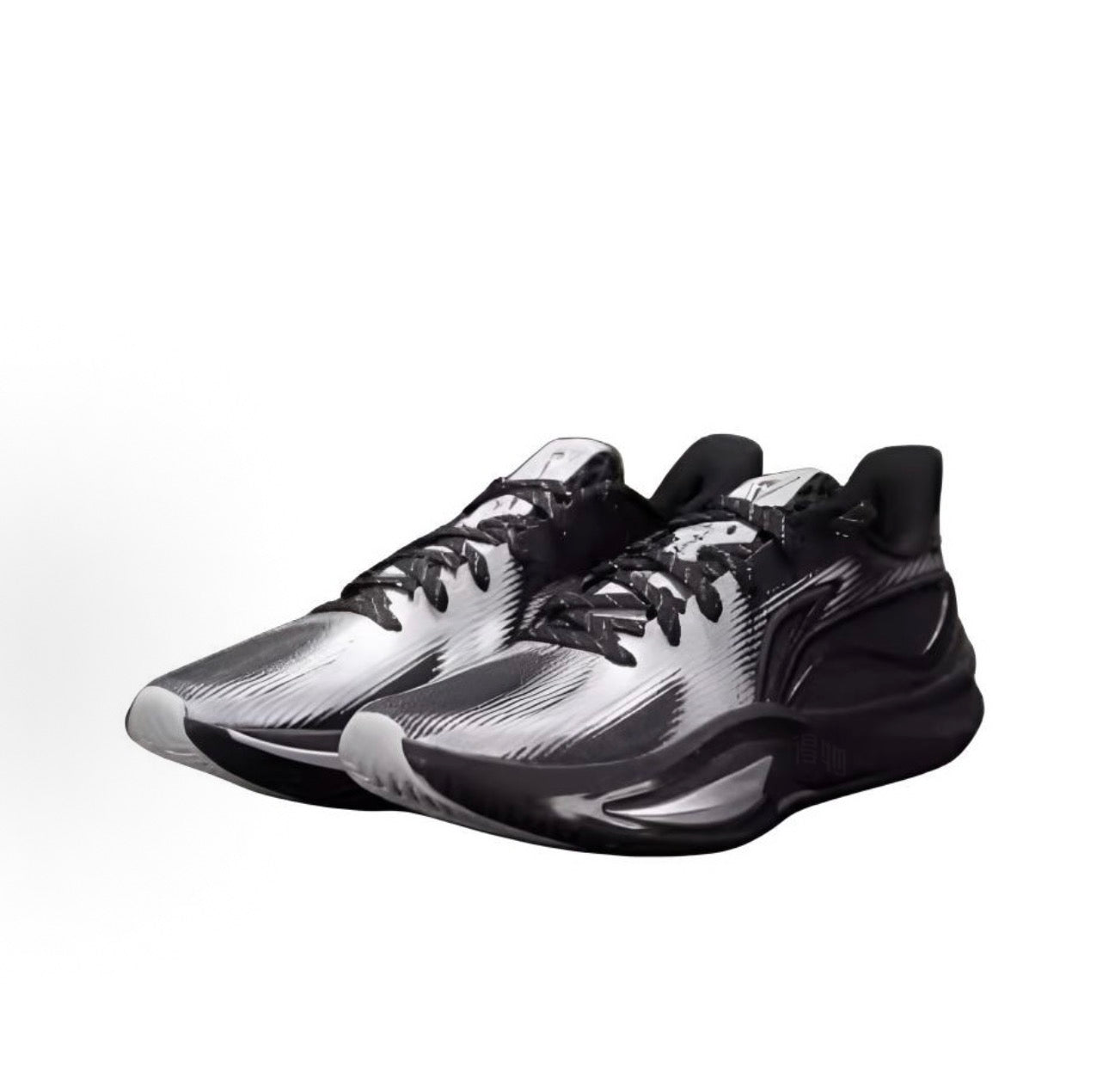 Li-Ning Shining 3 Black White ブラック×シルバー 側面