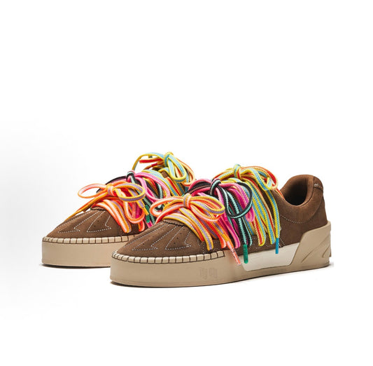 ANTA Hélà Style Roots Brown スエード マルチカラーレース 両足