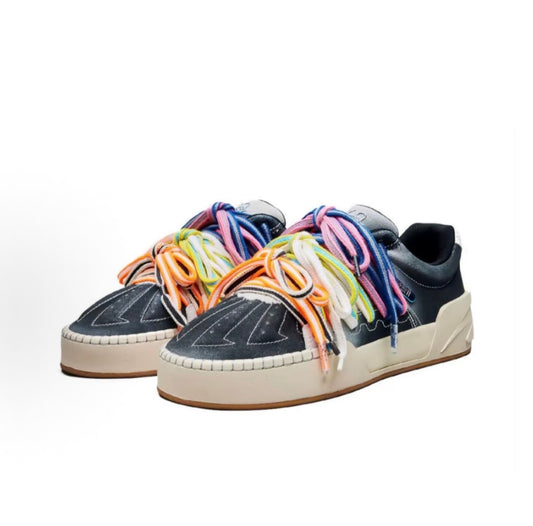 ANTA Hélà Style Roots Brown スエード マルチカラーレース 両足