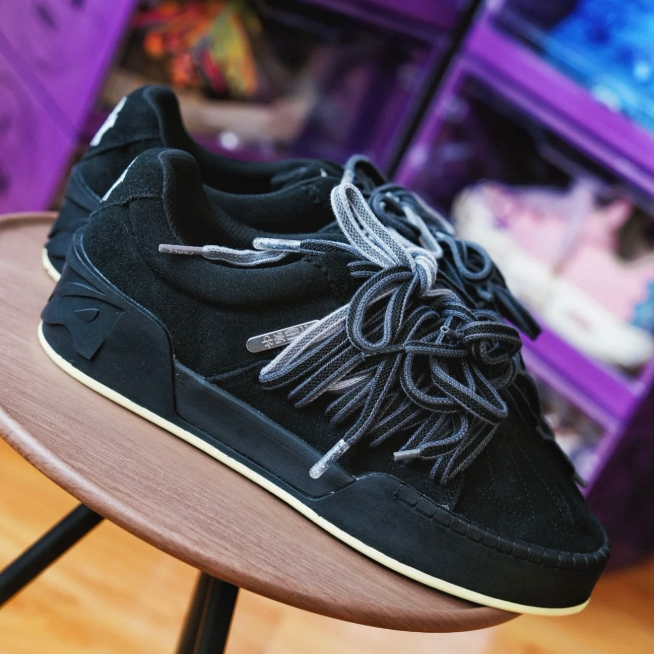 Hélà Style Roots Yin グレー マルチレイヤーレース 接写