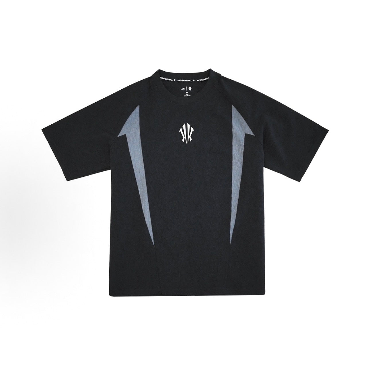 ANTA KAI ウーブン Tシャツ ブラック グレーパネル 正面