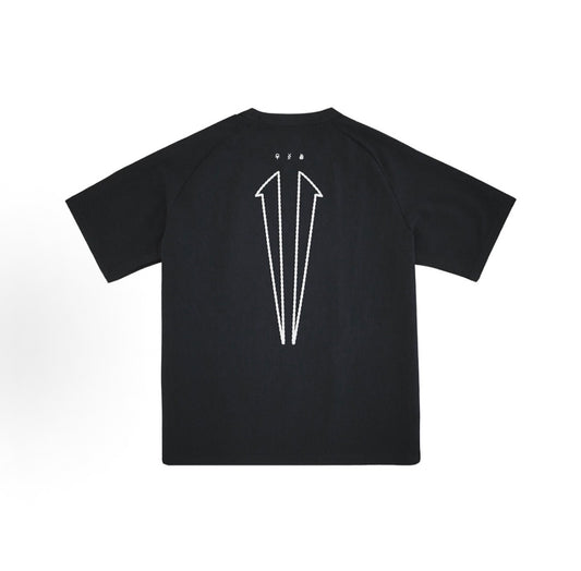 ANTA KAI Tシャツ ブラック バックグラフィック 背面