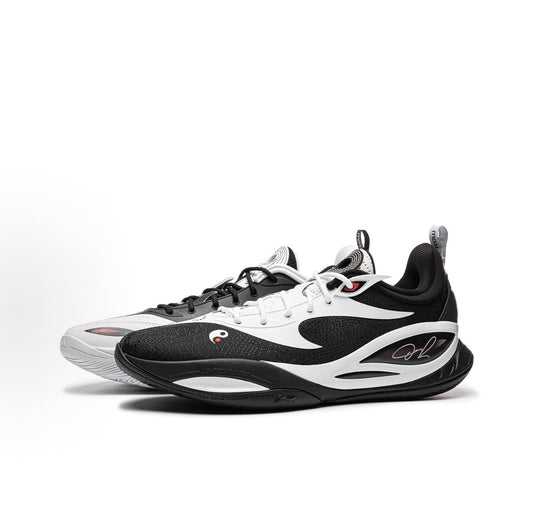 Li-Ning DLo 2 陰陽 左右非対称配色 ブラック ホワイト 側面