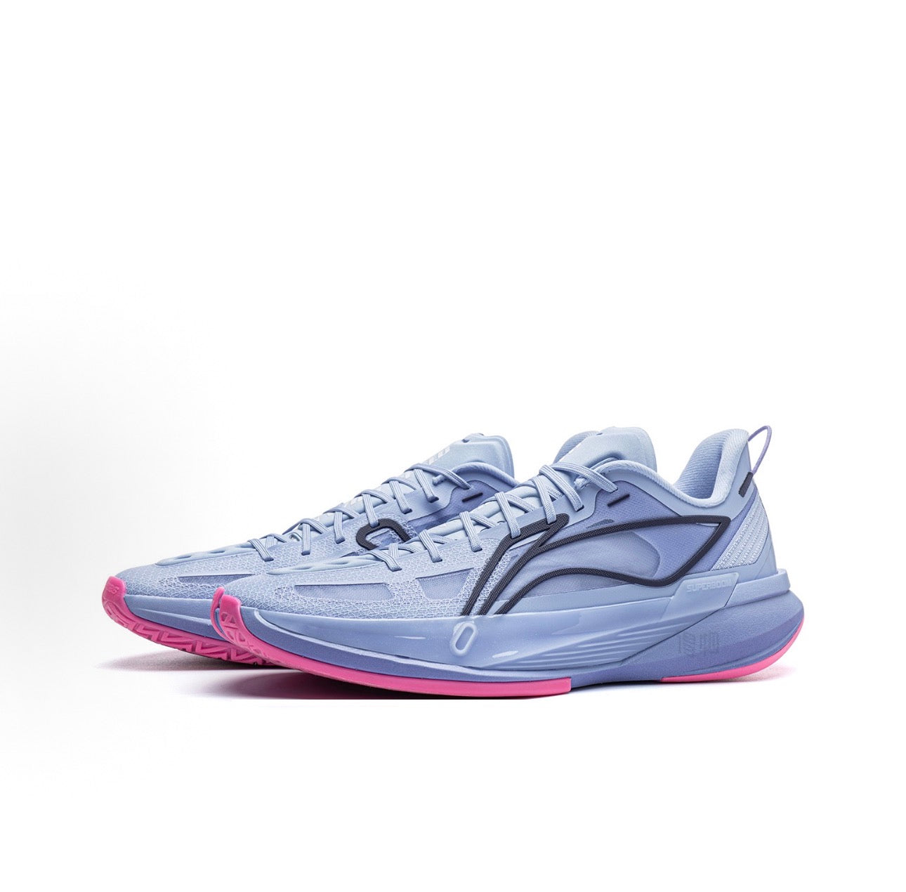 Li-Ning 超軽 2026 Swift ライトブルー ピンクソール 側面