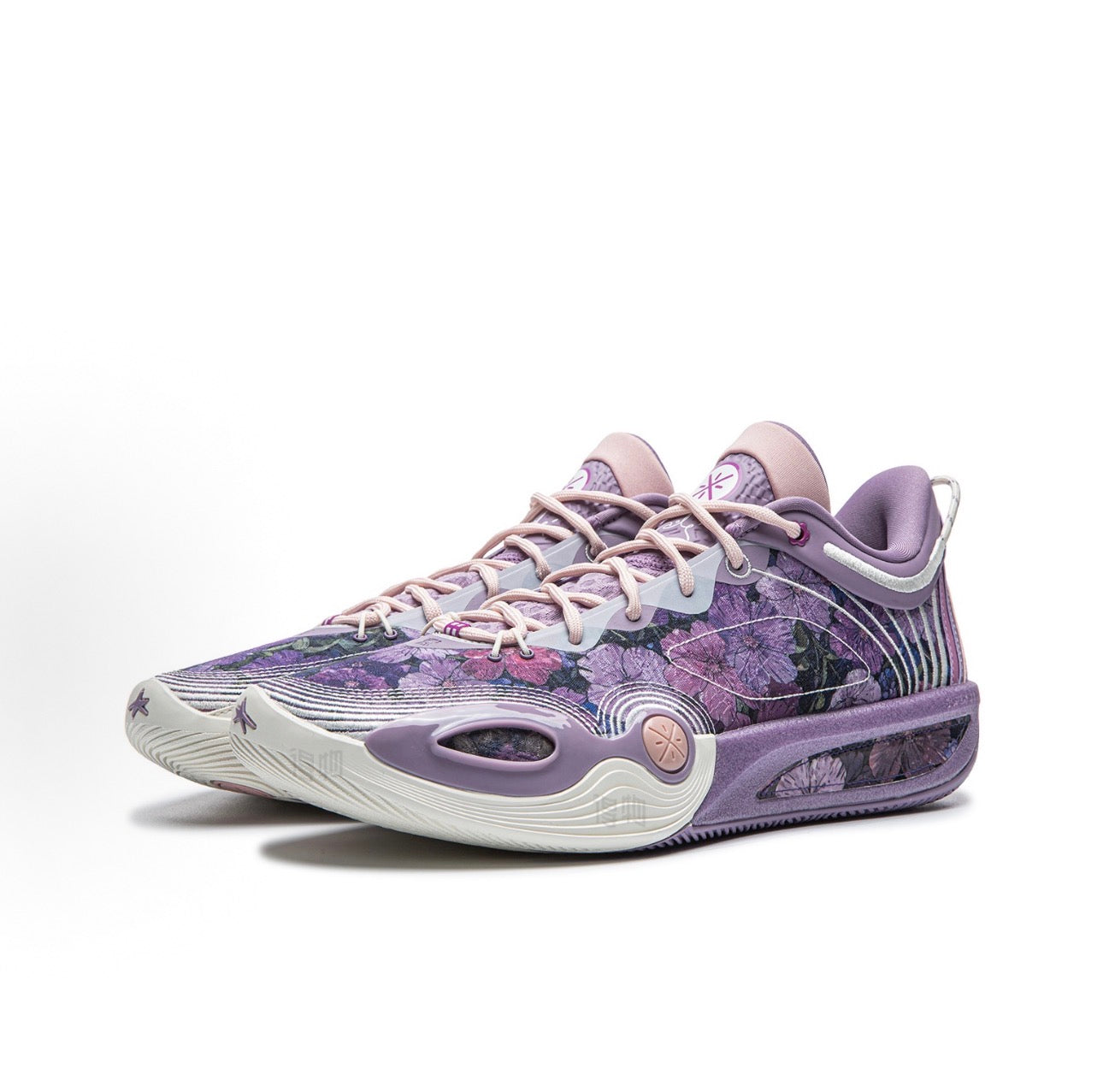 Li-Ning Wade All City 14 ENCORE Flower パープル フローラルプリント 斜め前方
