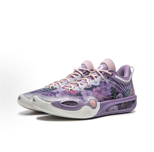 Li-Ning Wade All City 14 ENCORE Flower パープル フローラルプリント 斜め前方
