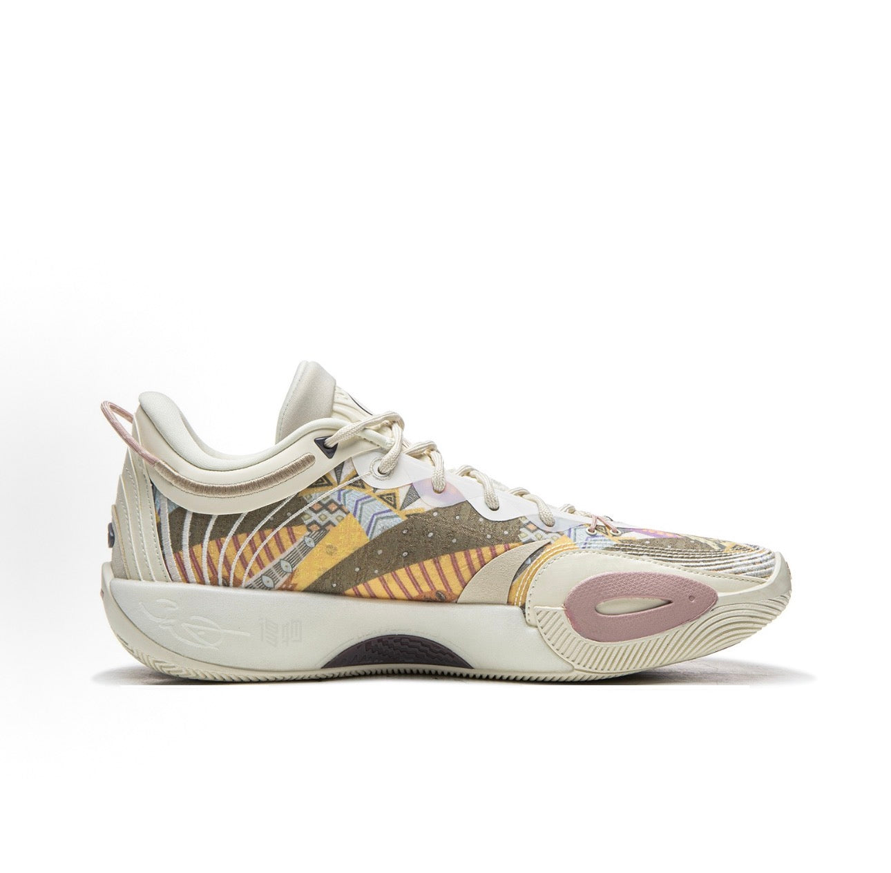 Li-Ning Wade All City 14 ENCORE Origin 斜め後方 ヒール クリームホワイト
