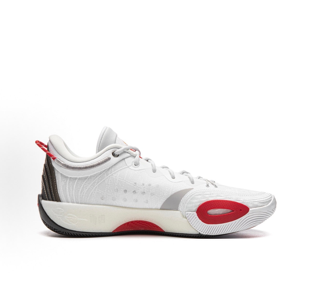 Li-Ning Wade All City 14 ENCORE Apple 斜め後方 ヒール ブラック レッド
