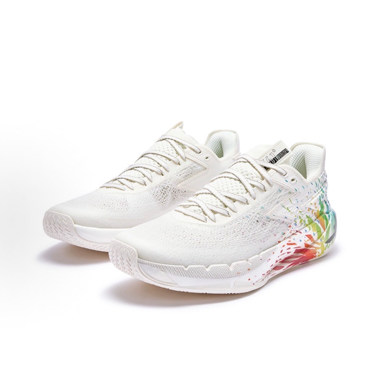 361° BIG3 7.0 Pro Blaze Run ホワイト マルチカラースプラッシュ ペア 斜め前方

