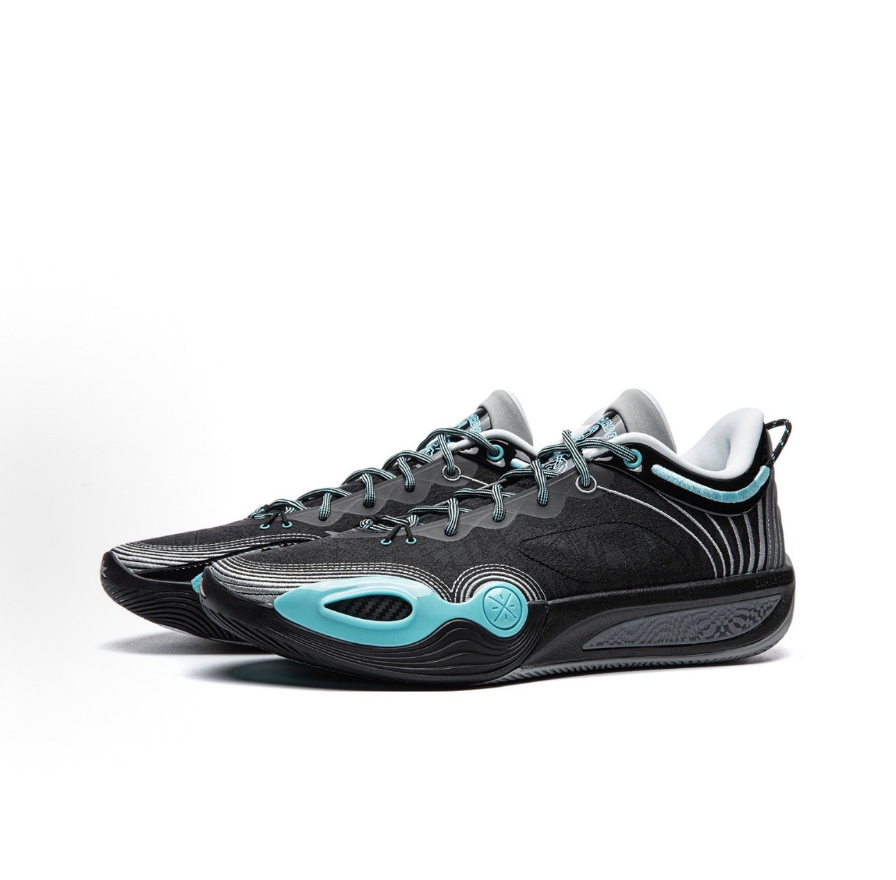 Li-Ning Wade All City 14 ENCORE Speeding ブラック ターコイズ 斜め前方
