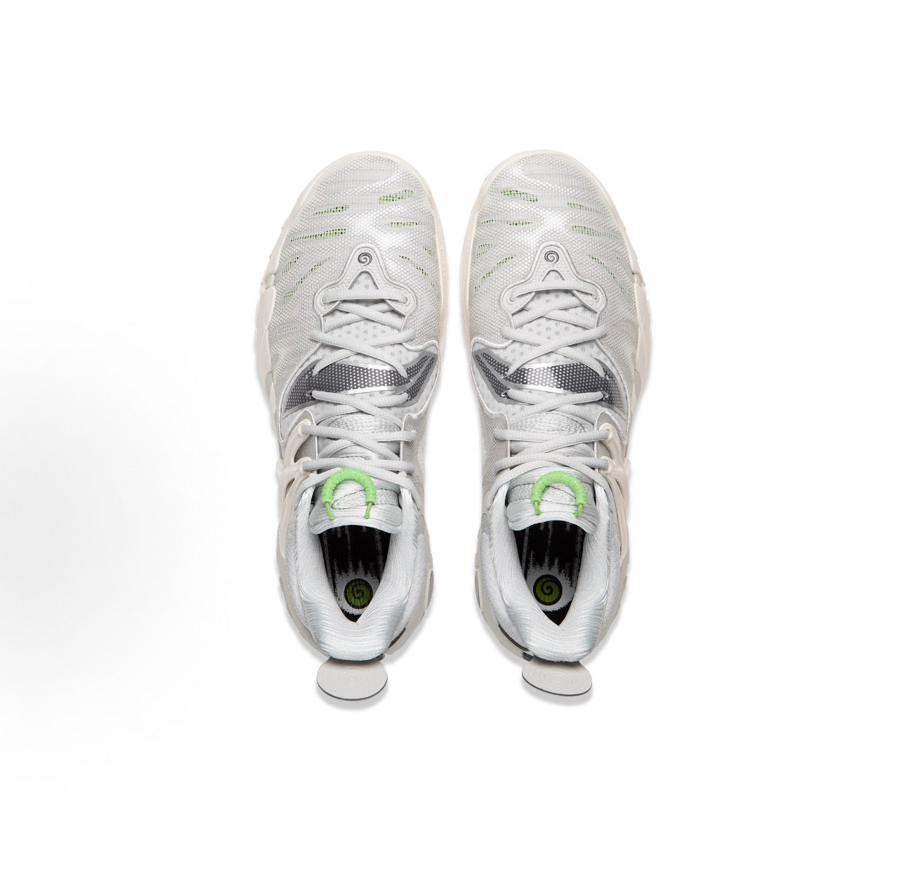 Li-Ning BadFive 6 Grey 上面 トップビュー グレー グリーン

