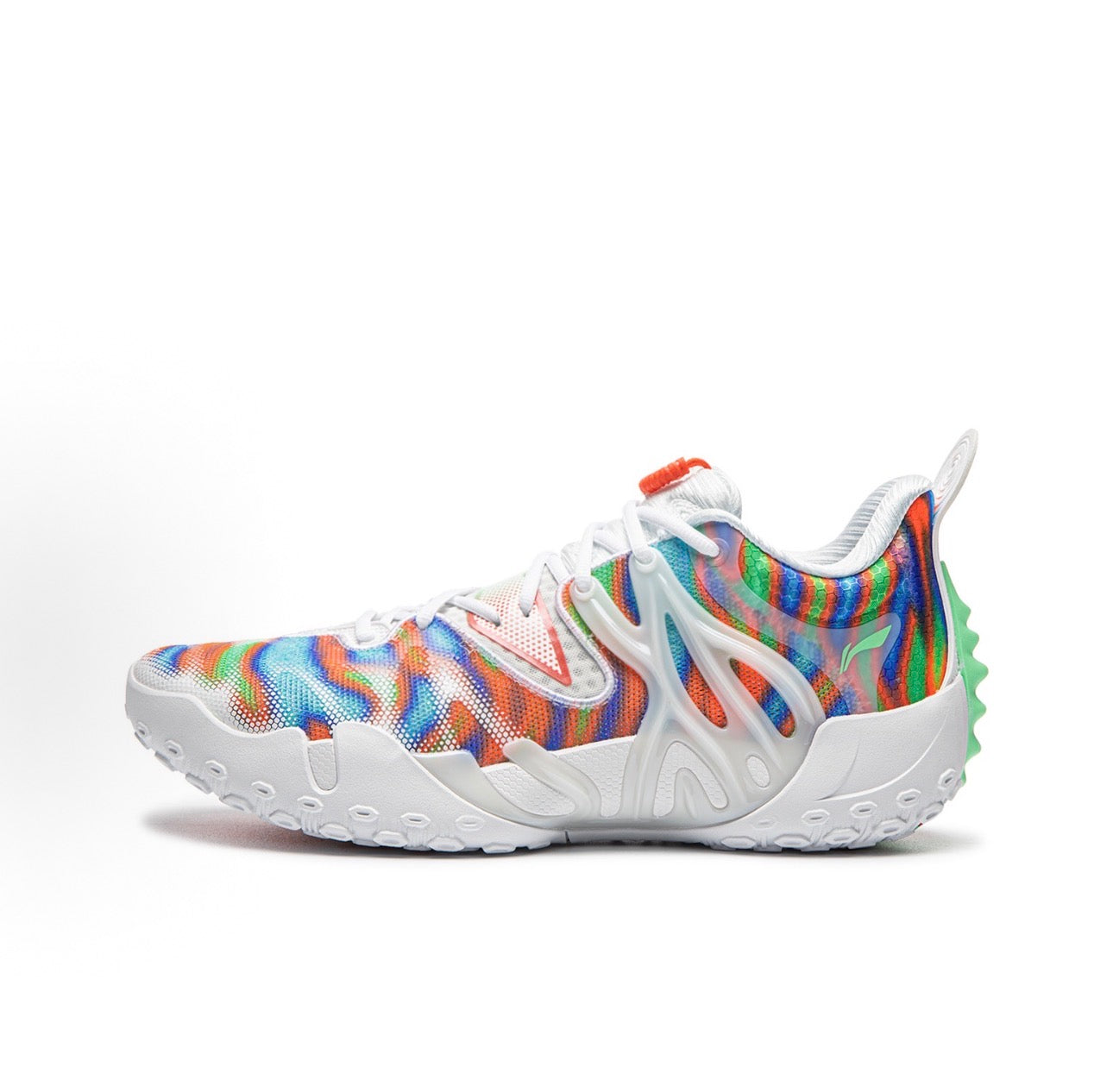 Li-Ning BadFive 6 Rainbow 側面 マルチカラー 仿生TPUフレーム
