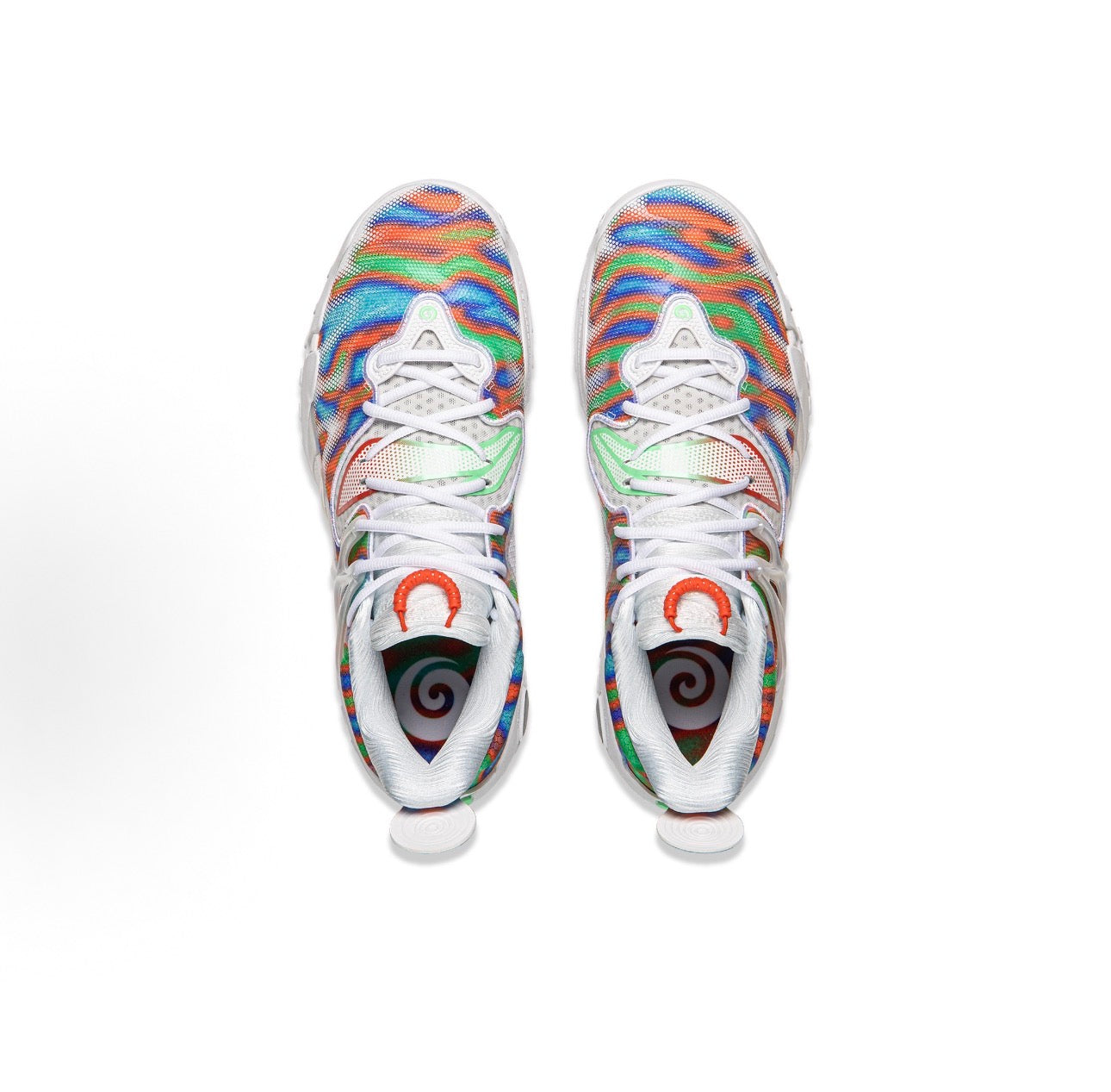Li-Ning BadFive 6 Rainbow 上面 トップビュー ホワイト マルチカラー
