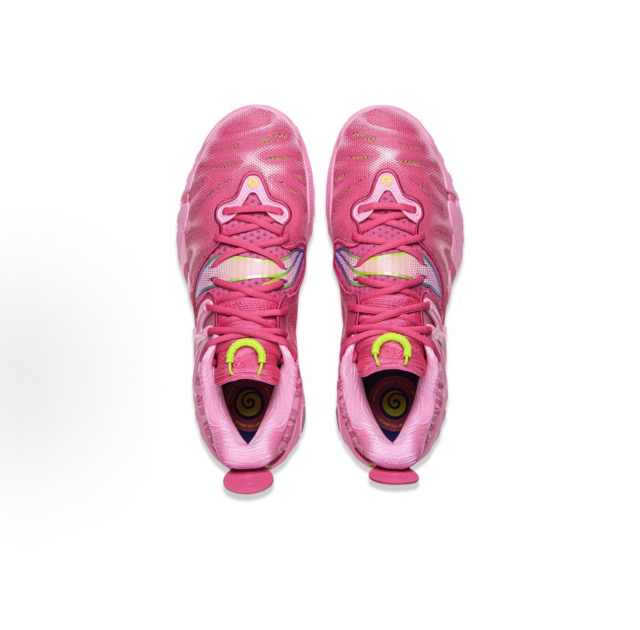Li-Ning BadFive 6 Pink 上面 トップビュー ピンク グリーンアクセント
