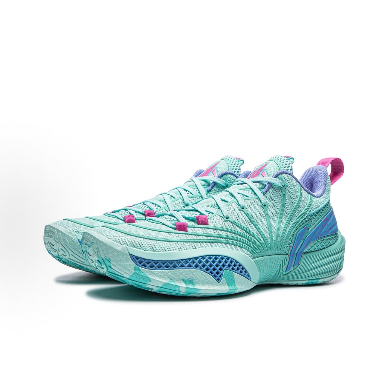 Li-Ning Jimmy Butler Bucket 2 Turquoise ターコイズ パープル ピンク 斜め前方
