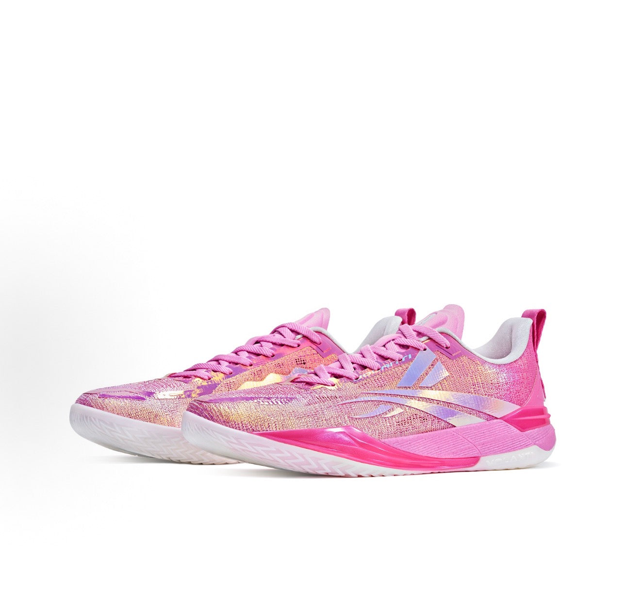 Volanti 911 ROCKET Air Pink 全体像 ホットピンク ホログラフィック バスケットボールシューズ ペア
