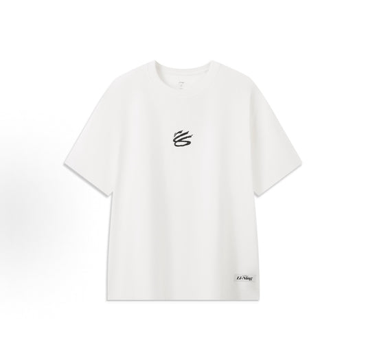 Li-Ning Stephen Curry Tシャツ Ivory ホワイト 正面 カリーロゴ
