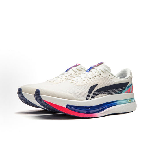 Li-Ning Red Hare 9 Ultra ホワイト×ブルー 斜め前方