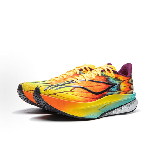 Li-Ning Feidian 6C バタフライ イエロー×オレンジ 斜め前方