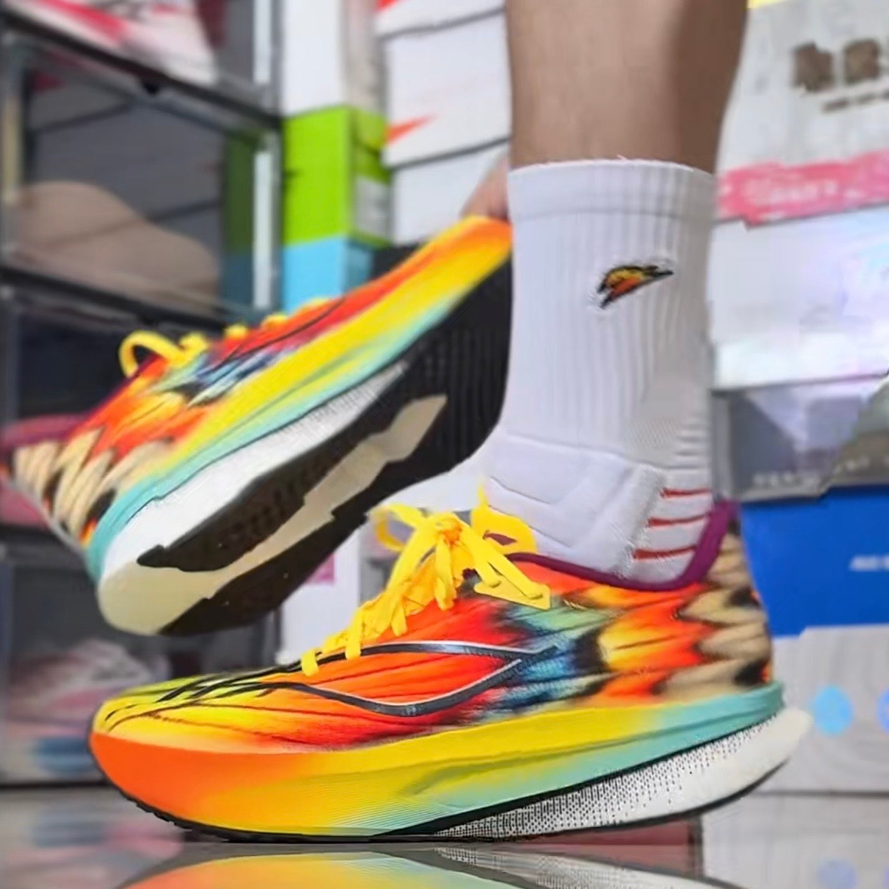 Li-Ning Feidian 6C バタフライ 着用イメージ