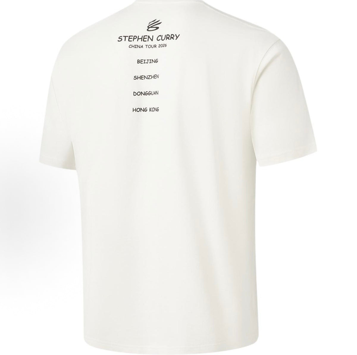 LI-NING カリー チャイナツアー Tシャツ SHENZHEN ホワイト 背面