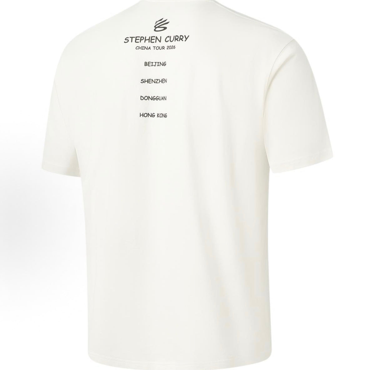 LI-NING カリー チャイナツアー Tシャツ DONGGUAN ホワイト 背面