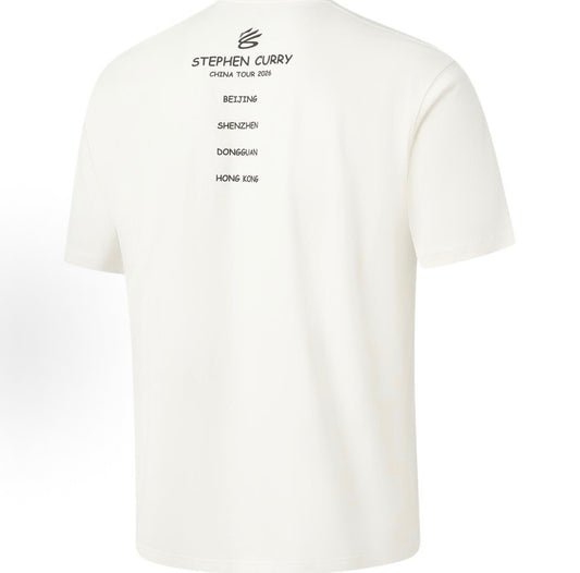 LI-NING カリー チャイナツアー Tシャツ DONGGUAN ホワイト 背面