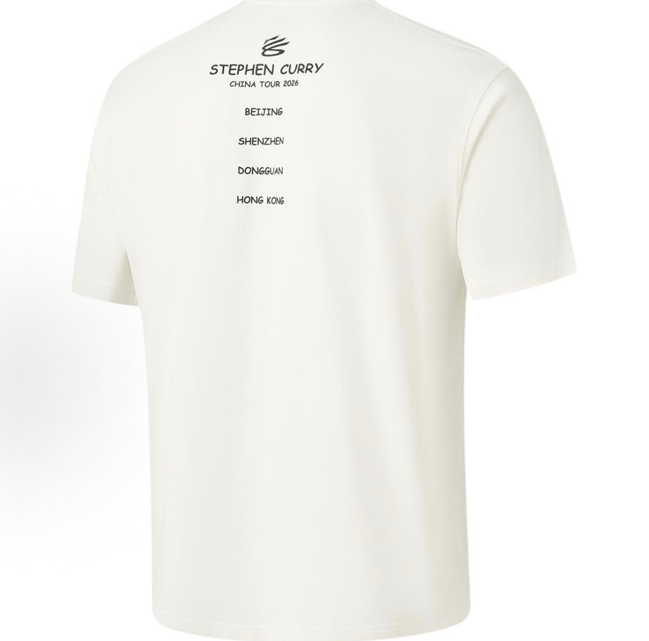 LI-NING カリー チャイナツアー Tシャツ BEIJING ホワイト 背面